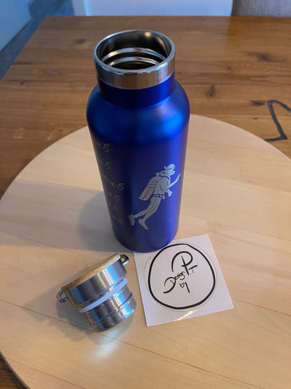 Personalisierte Doppelwandige Thermoskanne, 500ml Füllmenge in div. Farben