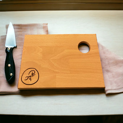 Schneidebrett klein (Frühstücksbrett) inkl. Loch ideal als Eierhalter