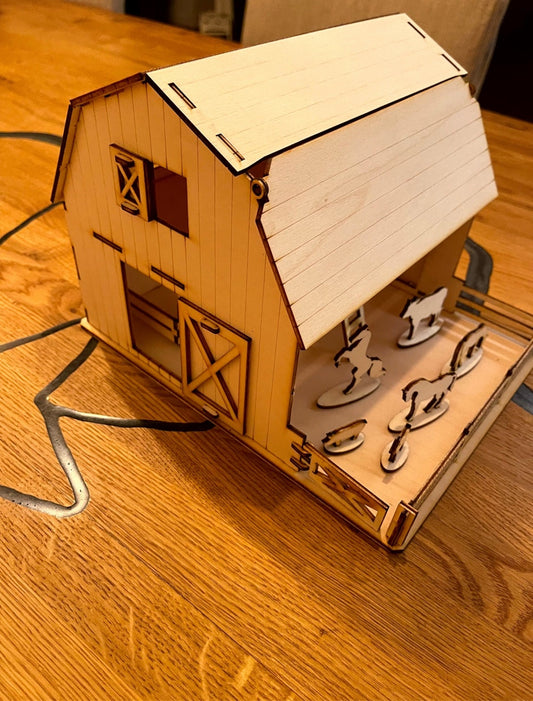 Bauernhof Puppenhaus aus Pappelsperrholz