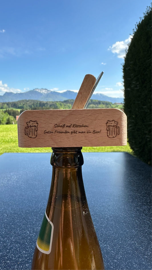 Bierhobel Flaschenöffner aus Holz